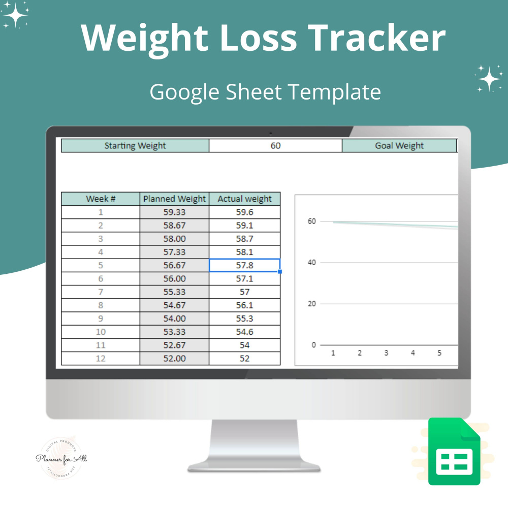 Weight Loss Tracker Spreadsheet Template