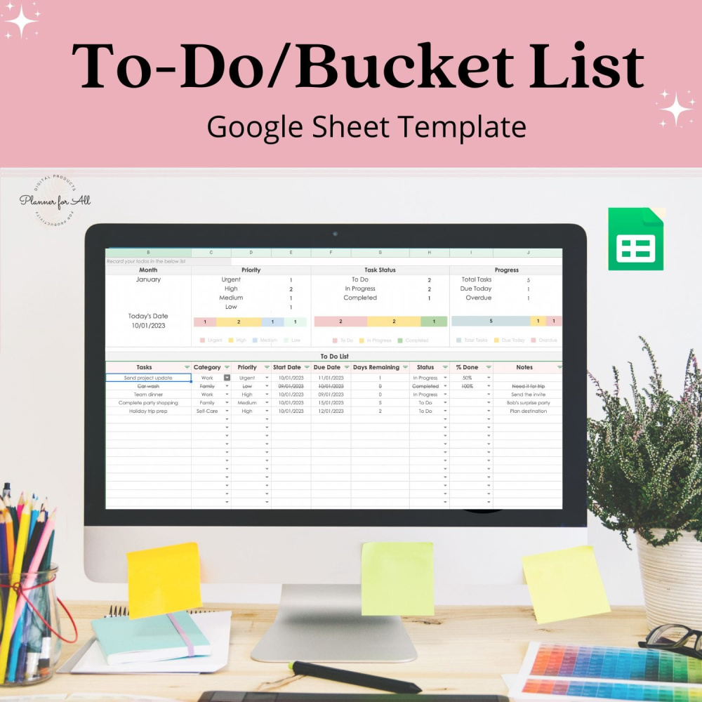 To Do List Spreadsheet Templates