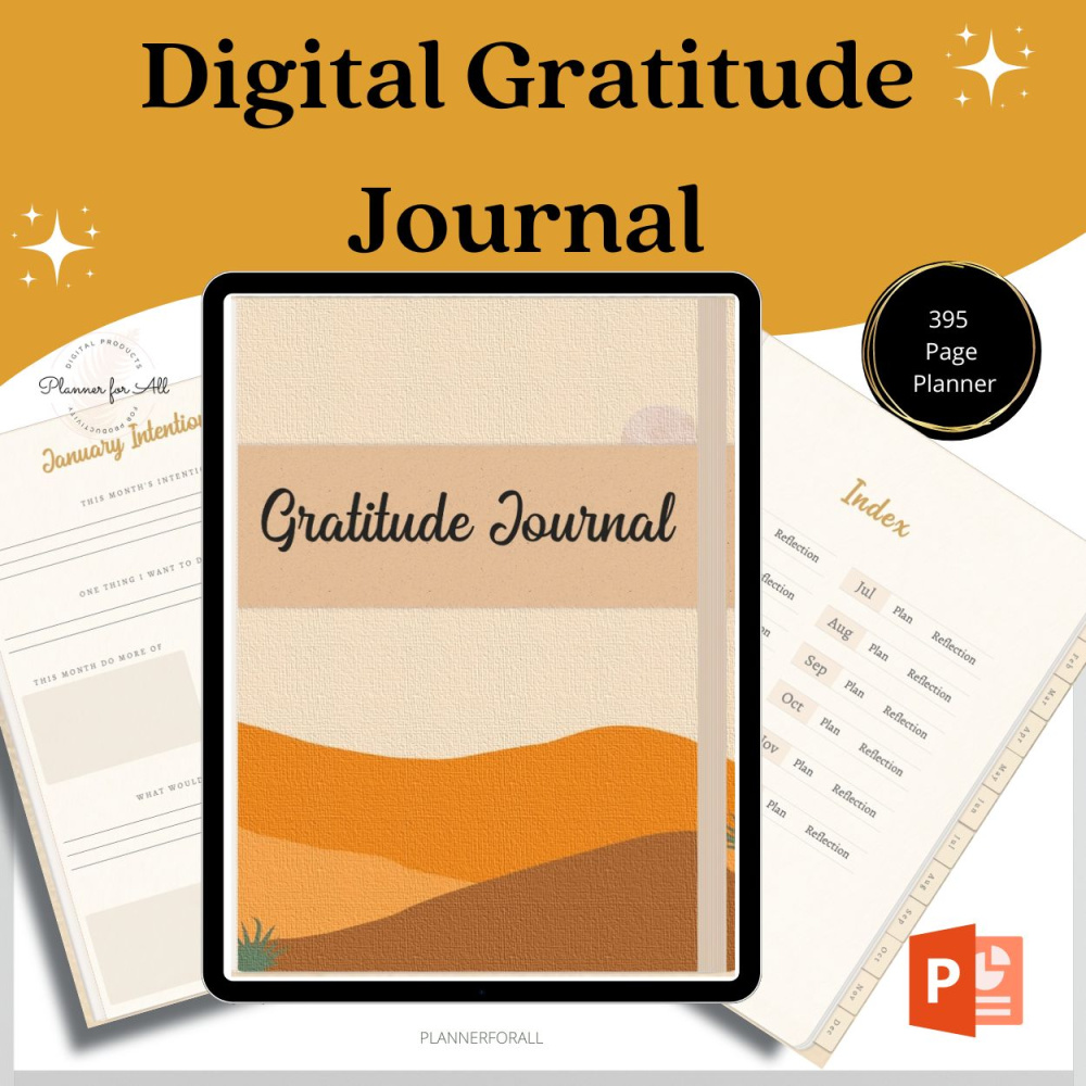 Retro Gratitude Digital Journal