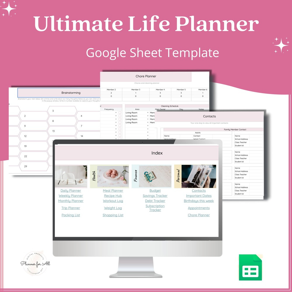 The Ultimate Life Planner Spreadsheet Template
