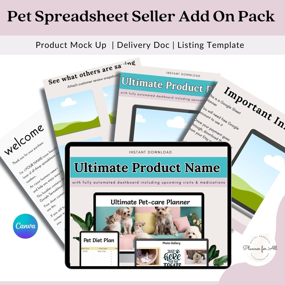 Pet Planner Seller Add On Pack