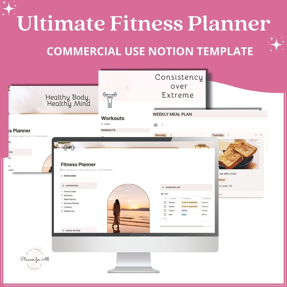 Fitness Planner Notion Template