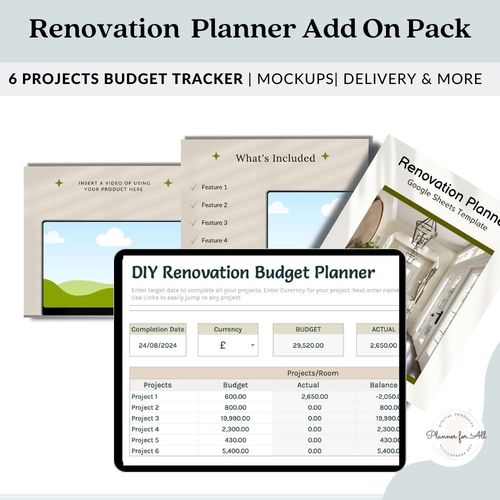 Home Renovation Planner Add On Pack