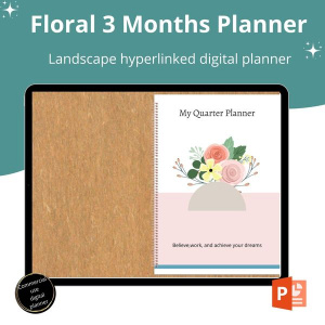 Floral Landscape Quarter Digital Planner