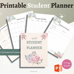 Floral Printable Student Planner