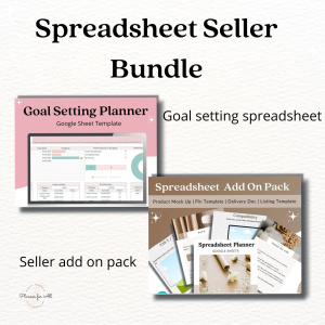 Goal setting planner Spreadsheet Bundle
