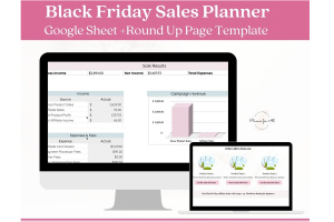 Black Friday Sales Planner  Spreadsheet Template