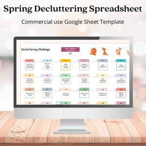 Spring Decluttering Spreadsheet Planner