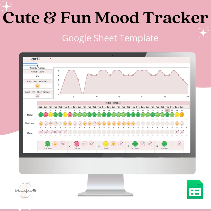 Cute & Fun Mood Tracker