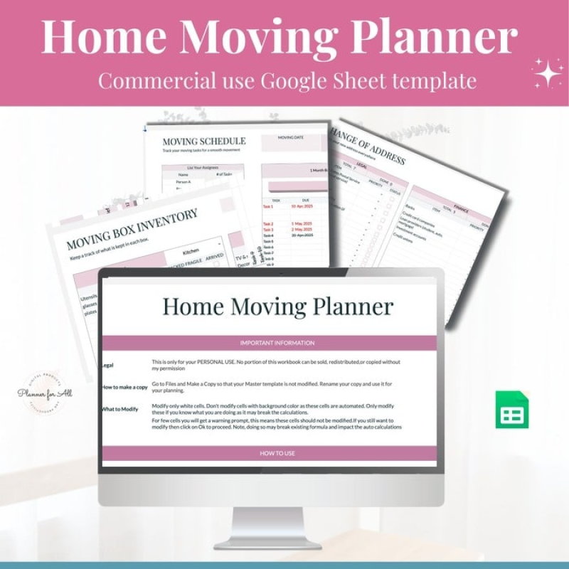 Moving Planner Spreadsheet