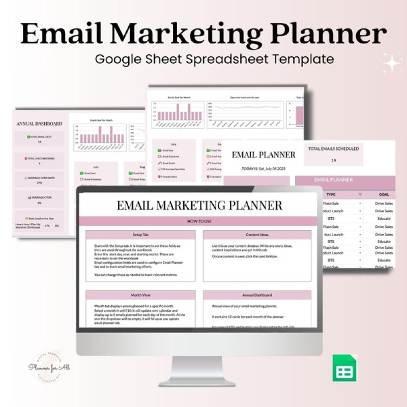 12 Month Email Marketing Planner