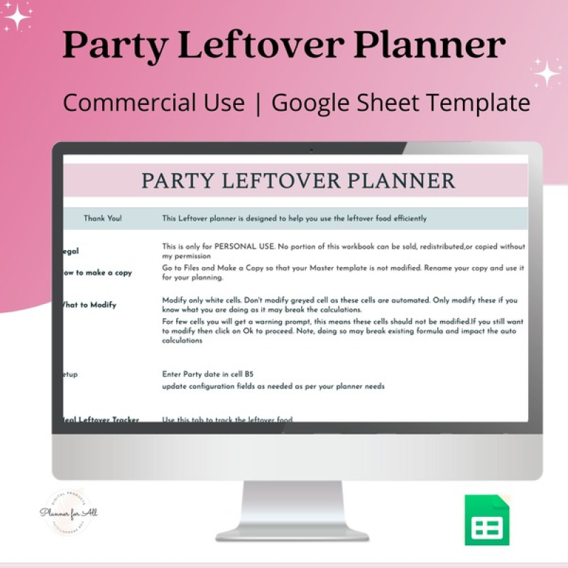 Party Leftover Food Planner