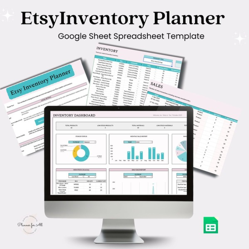 Etsy Inventory Planner Spreadsheet