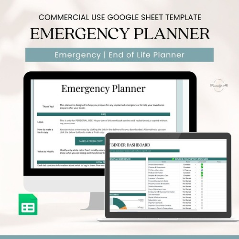 Emergency Planner Spreadsheet