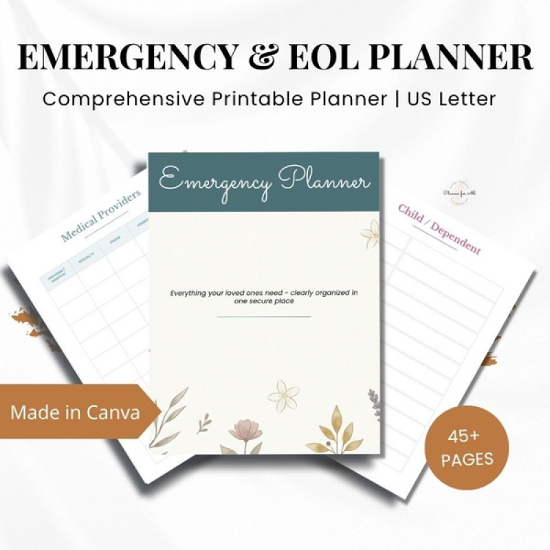 Printable Emergency & EOL Planner