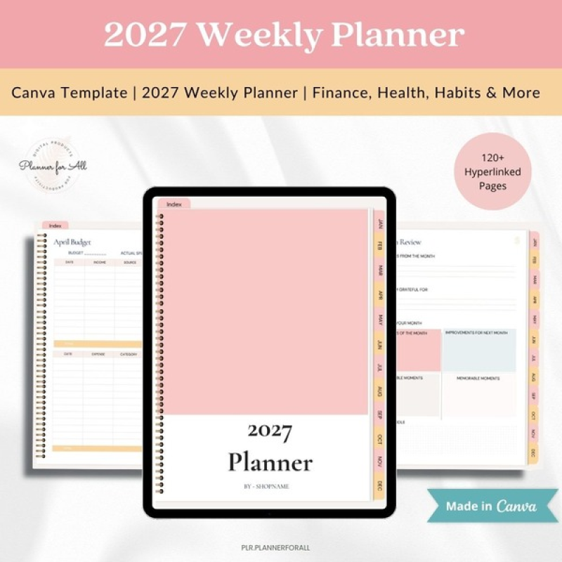 2027 Weekly Canva Planner