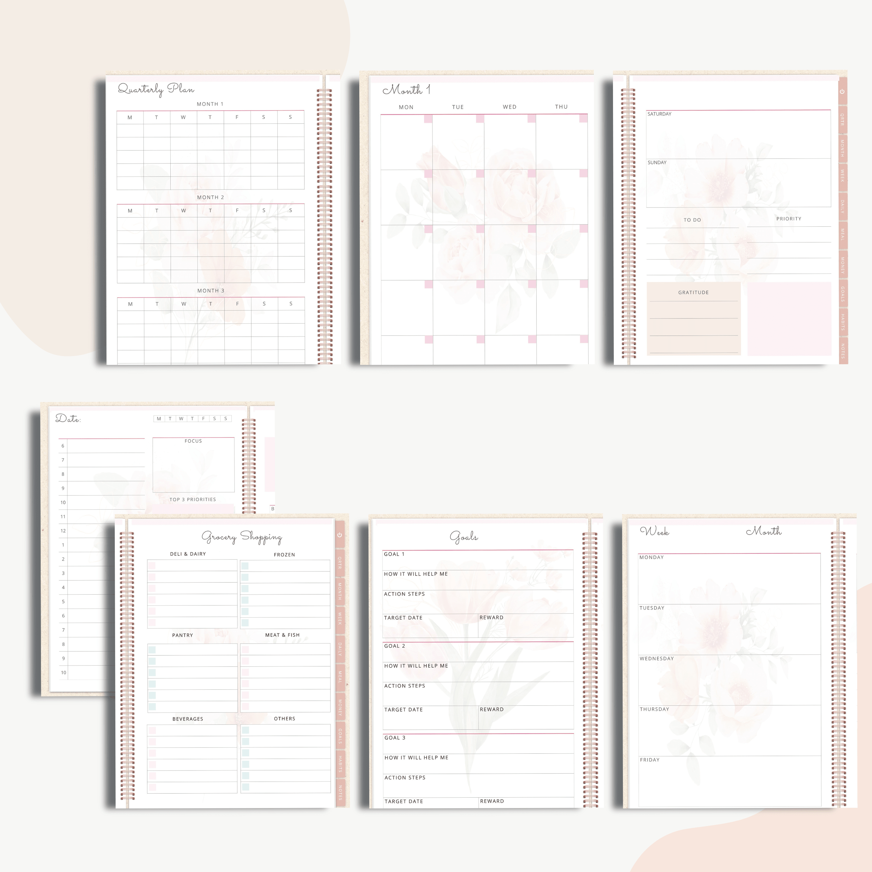 Landscape digital planner template