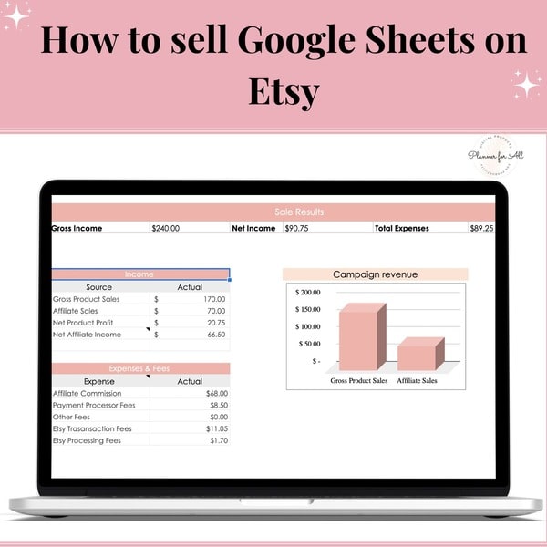 How to Sell Google Sheets on Etsy  