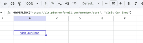 how to insert hyperlinks in google sheets