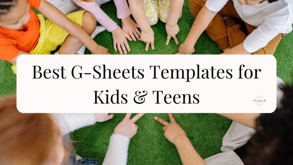 Spreadsheets for Kids & Teens 1 Colorful G-Sheets templates for kids and teens, ideal for educational activities and creative projects.